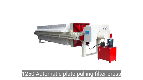 1250 Automatic Plate-Pulling Filter Press with Stainless Steel Automatic Flip Plate